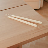 Pale Beeswax Dinner Candles, Dipam