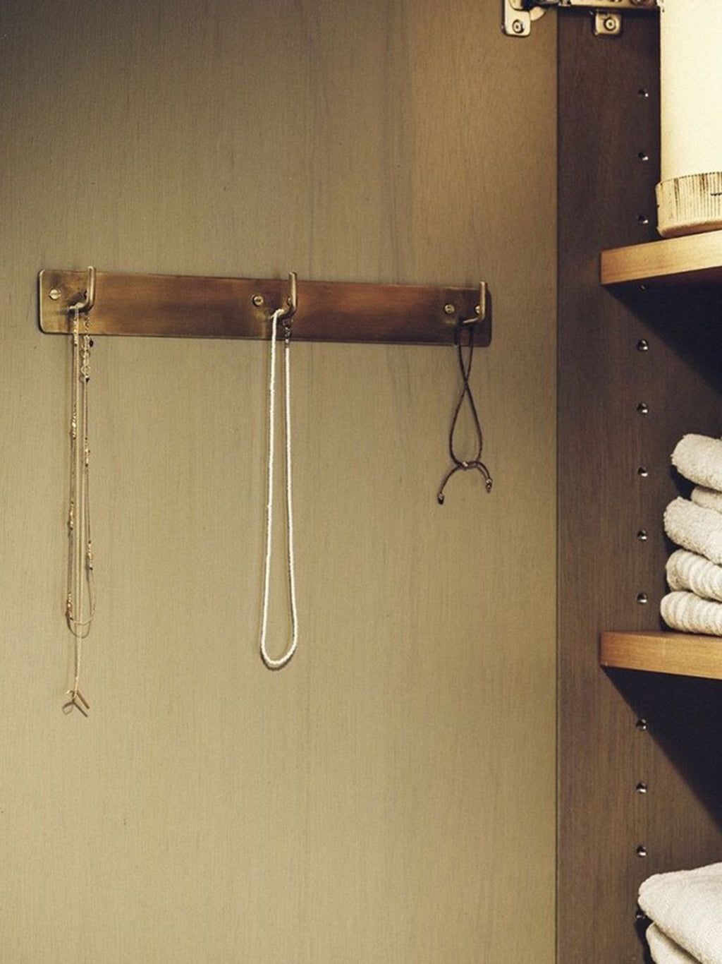 Brass Plate Triple Hook, Fog Linen Work