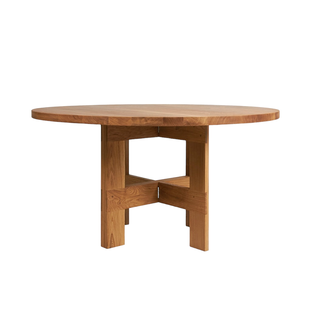 Farmhouse Trestle Table Round, Frama