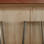 Adam Stool Raw Steel With Leather, Frama