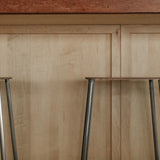 Adam Stool Raw Steel With Leather, Frama