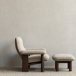 Brasilia Lounge Chair Dark Stained Oak Bouclé 02, Menu