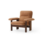 Brasilia Lounge Chair Dark Stained Oak Dunes Cognac 21004, Menu