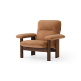 Brasilia Lounge Chair Dark Stained Oak Dunes Cognac 21004, Menu