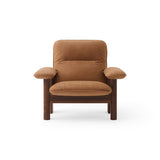 Brasilia Lounge Chair Dark Stained Oak Dunes Cognac 21004, Menu