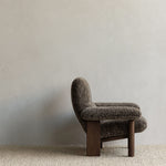 Brasilia Lounge Chair Dark Stained Oak Sheepskin Root, Menu