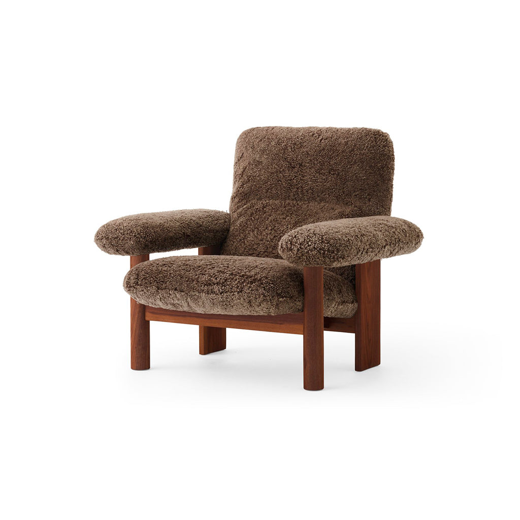 Brasilia Lounge Chair Walnut Sheepskin Root, Menu