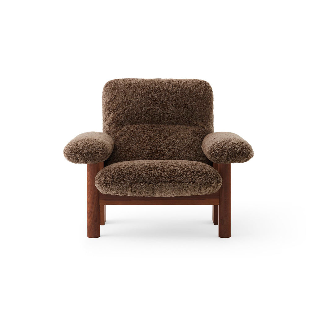 Brasilia Lounge Chair Walnut Sheepskin Root, Menu