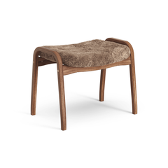 Lamino Stool Lacquered Walnut Sahara Sheepskin, Swedese