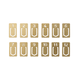Brass Number Clips, Traveler's Company