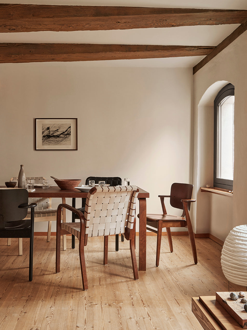 Aalto Table Rectangular Stained Walnut, Artek