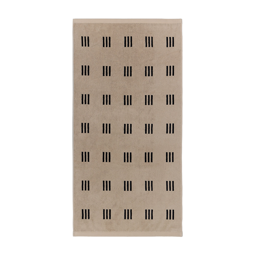 Claremont Bath Towel Sand & Noir