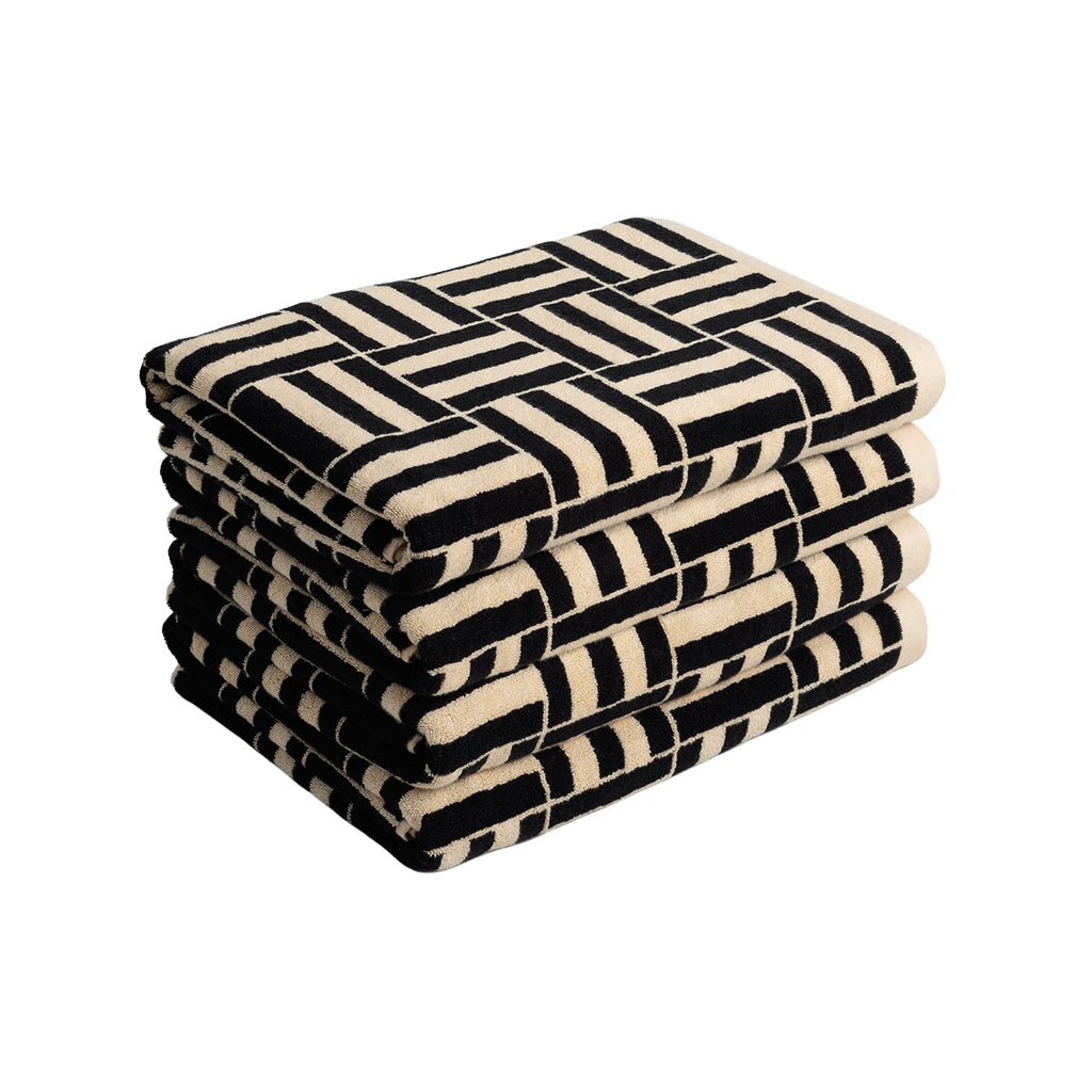 Willis Pool Towel Sand & Noir