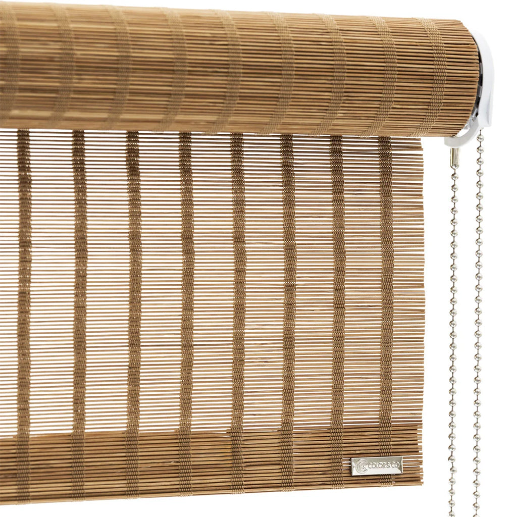 Fine Bamboo Blinds Striped Chain Pull, Color & Co
