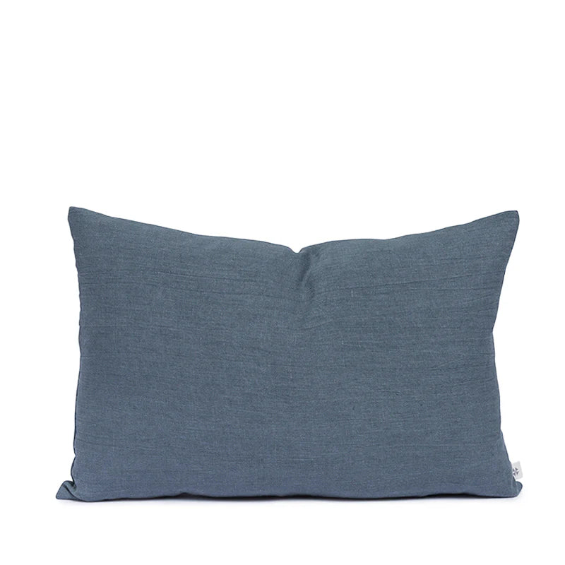 Linen Cushion Faded Blue Rectangular, By Mölle