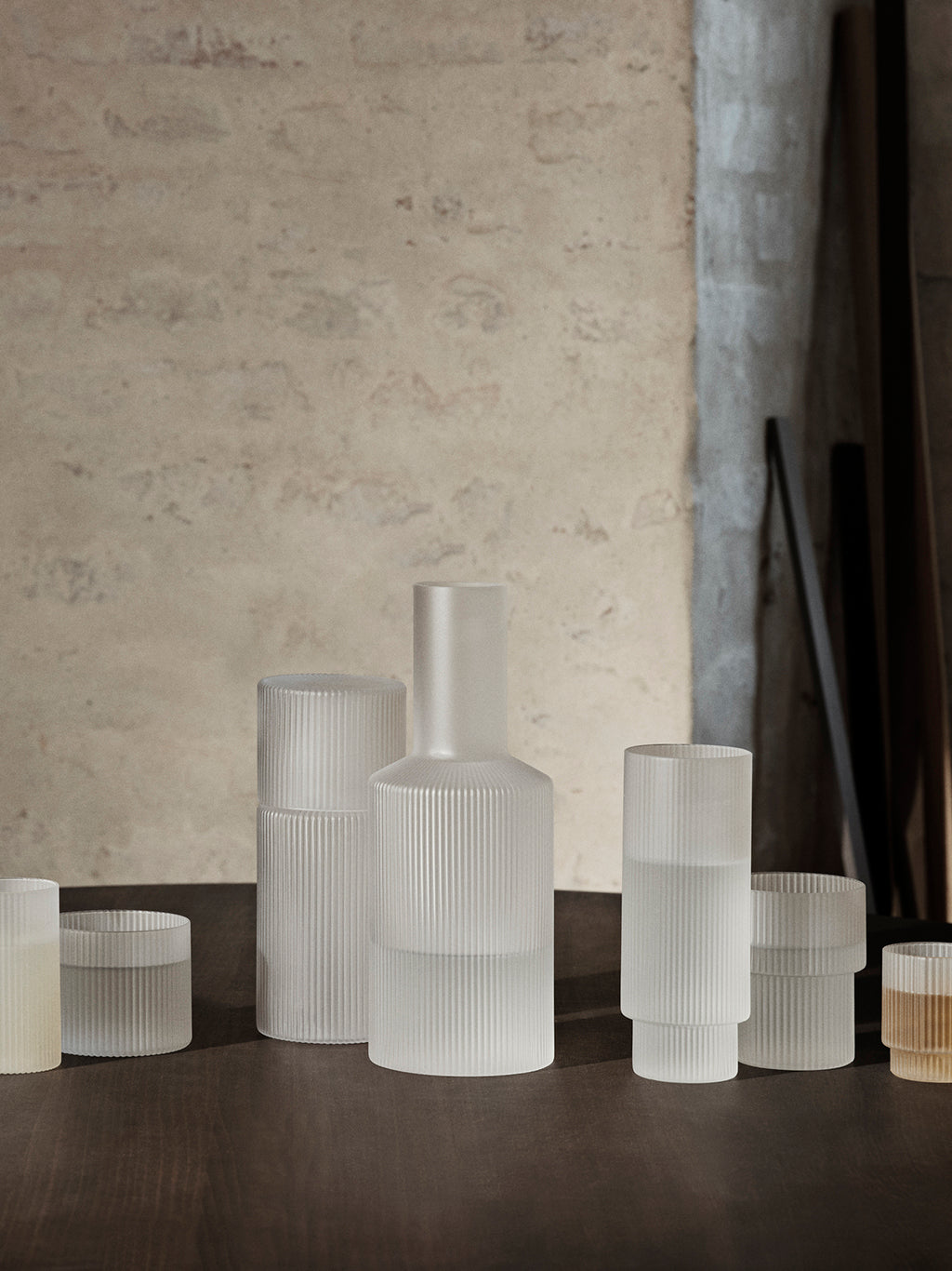 Ripple Carafe Set Frosted, Ferm Living