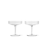 Ripple Champagne Saucers Clear, Set of Two