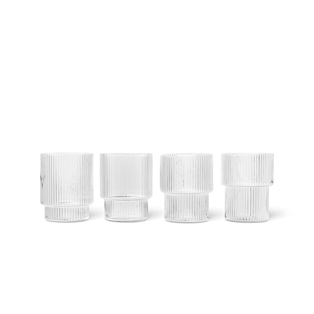 Ripple Glasses Clear, Set of Four