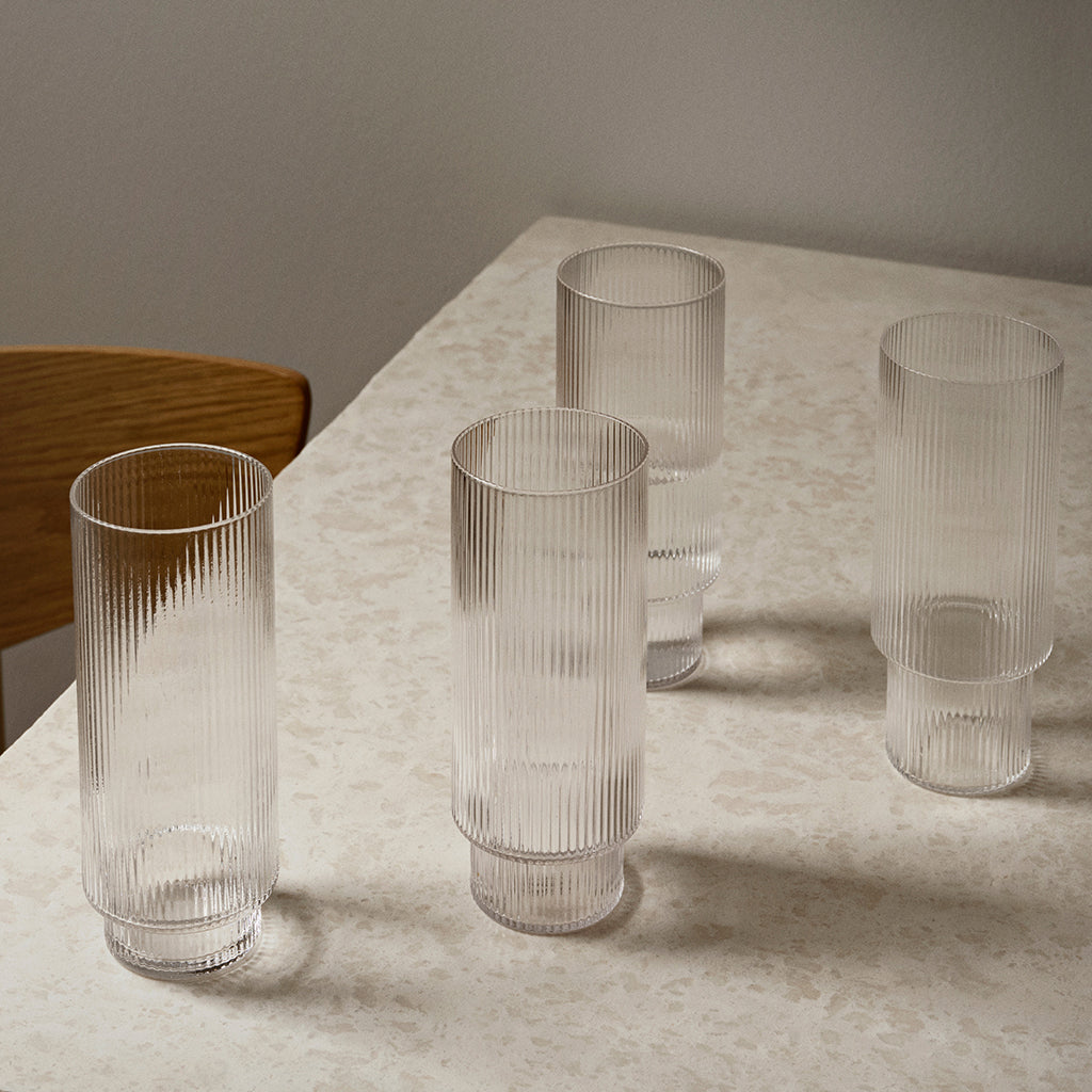 Ripple Long Drink Glasses, Ferm Living
