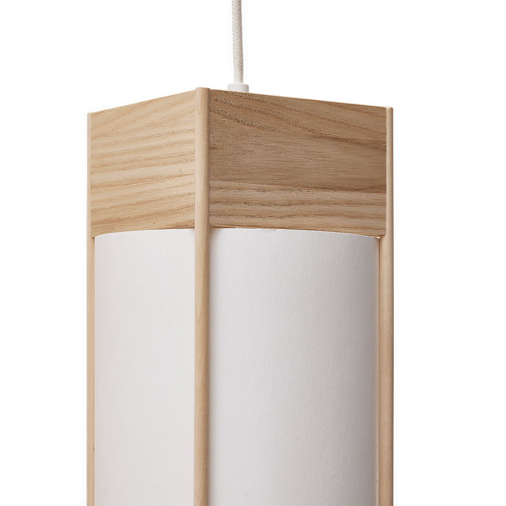Andon Pendal Long Ash, Form & Refine