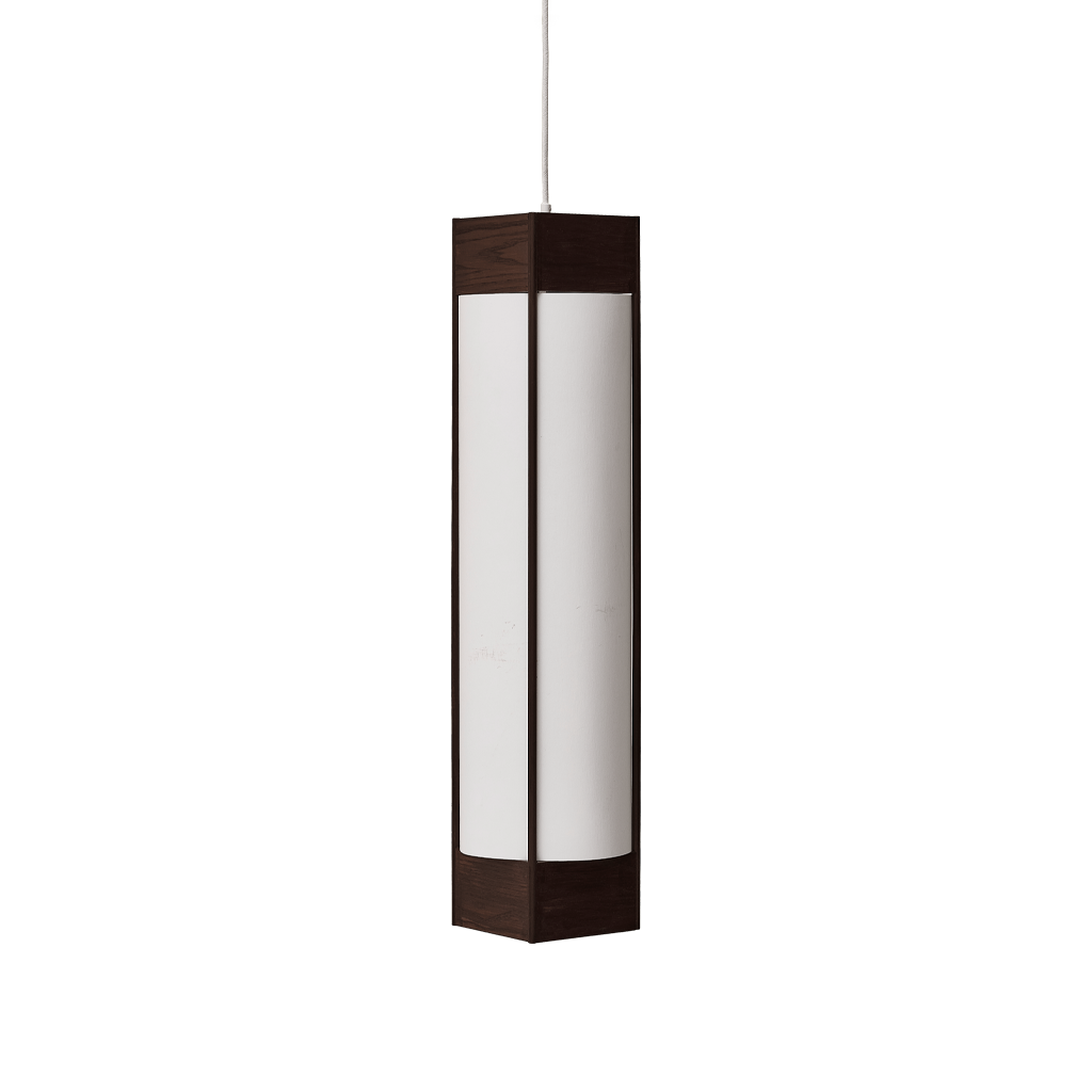 Andon Pendal Long Dark Brown Ash, Form & Refine
