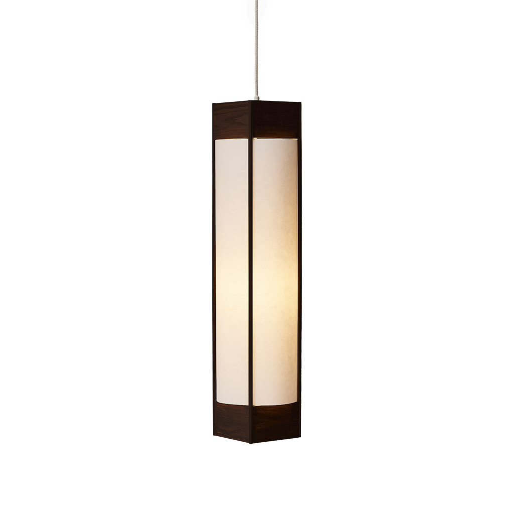 Andon Pendal Long Dark Brown Ash, Form & Refine