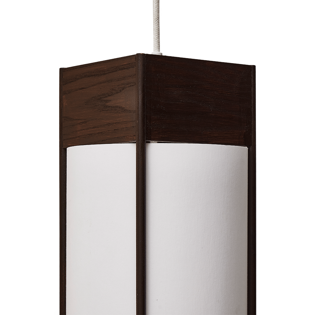 Andon Pendal Long Dark Brown Ash, Form & Refine