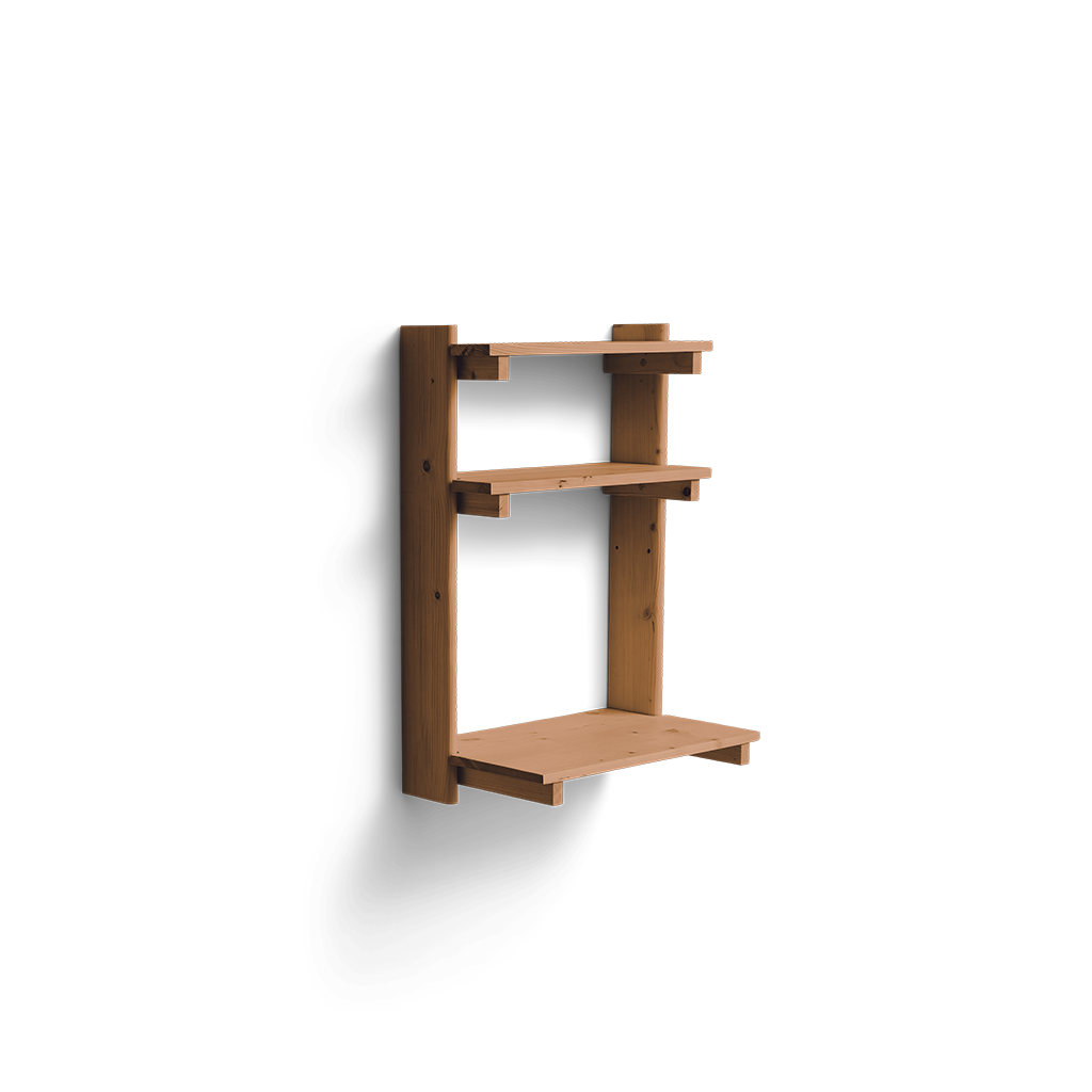 Beam Office Shelf 3 Deep Brown, Form & Refine