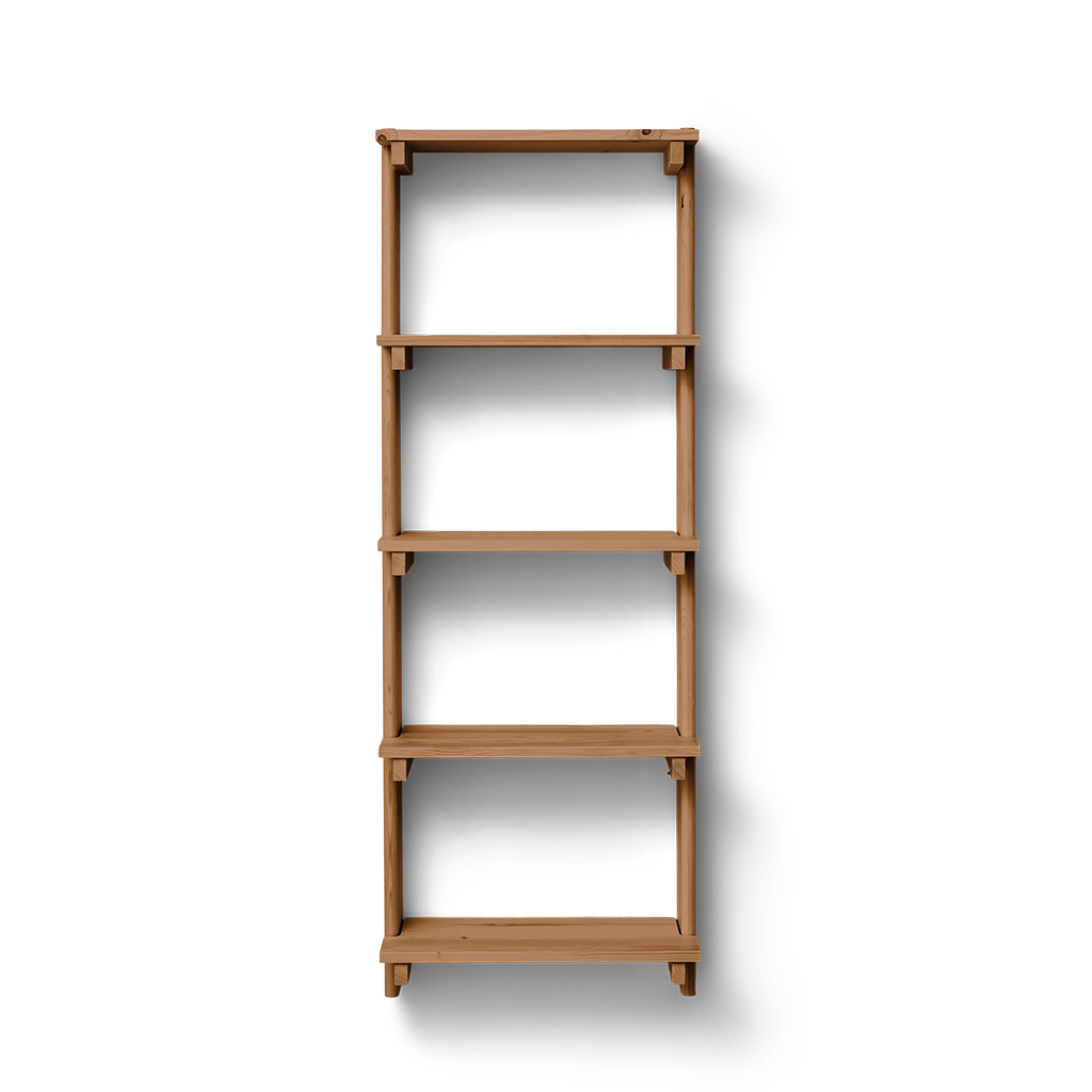 Beam Wall Shelf 5 Deep Brown, Form & Refine