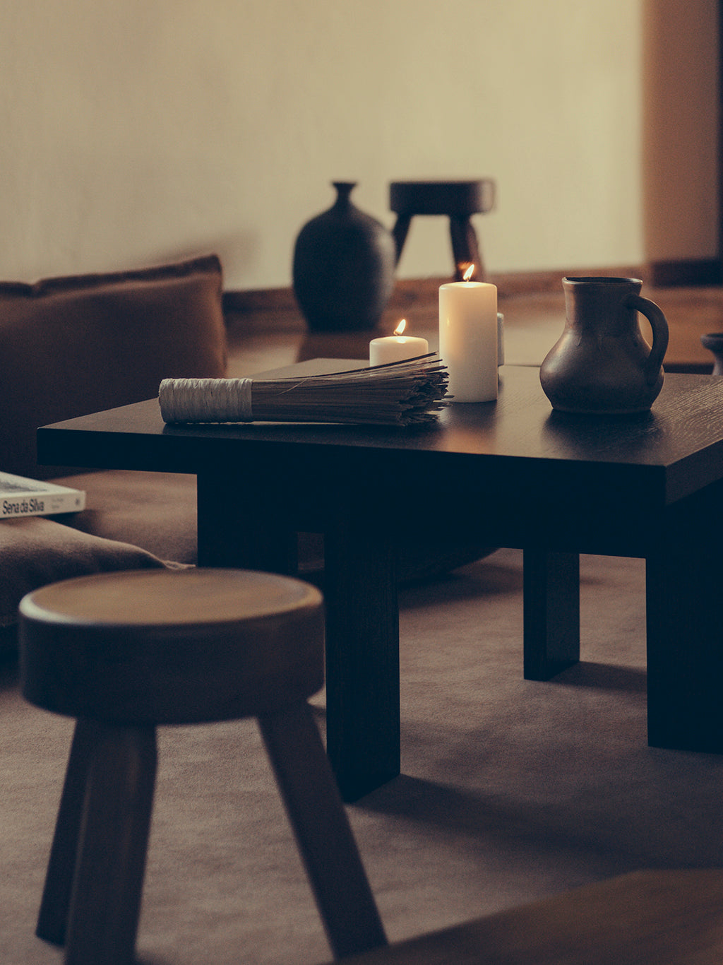 Farmhouse Coffee Table Square Dark Oak, Frama