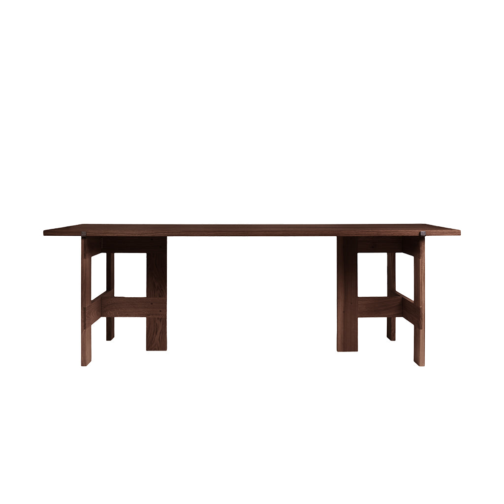 Farmhouse Trestle Table Dark Oak, Frama