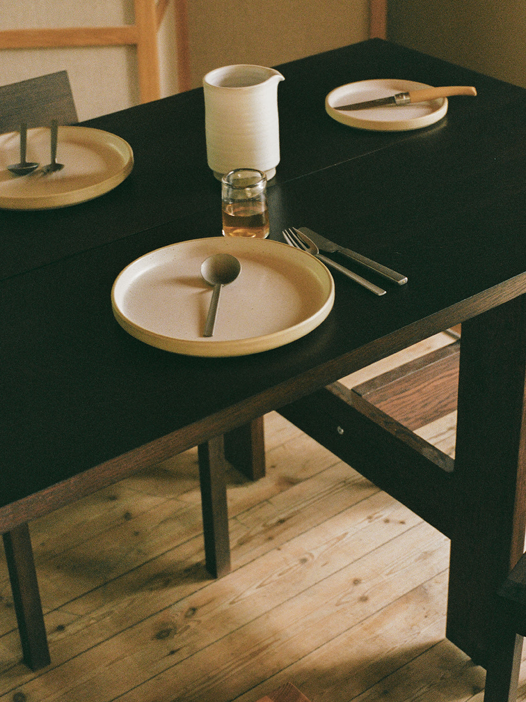 Farmhouse Trestle Table Dark Oak, Frama