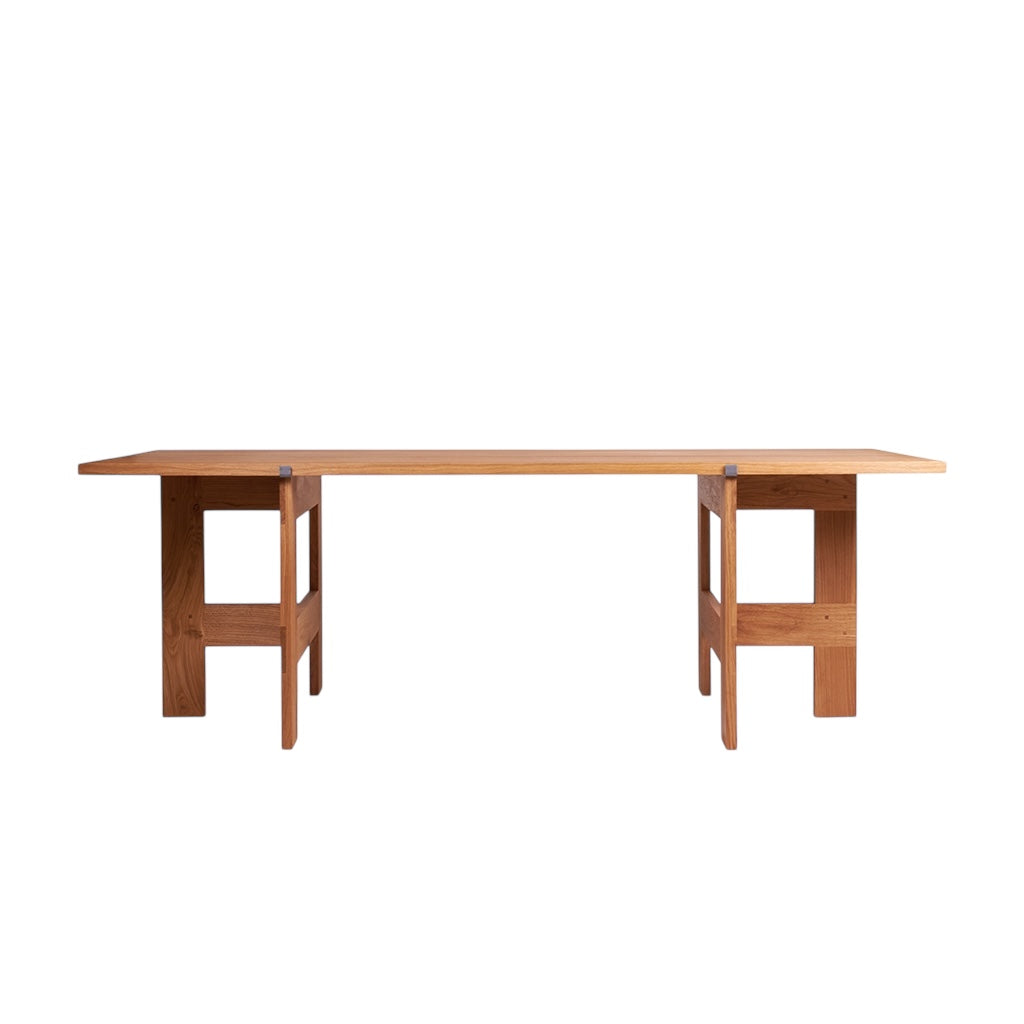 Farmhouse Trestle Table Oak, Frama