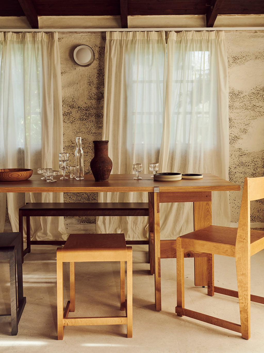 Farmhouse Trestle Table Oak, Frama