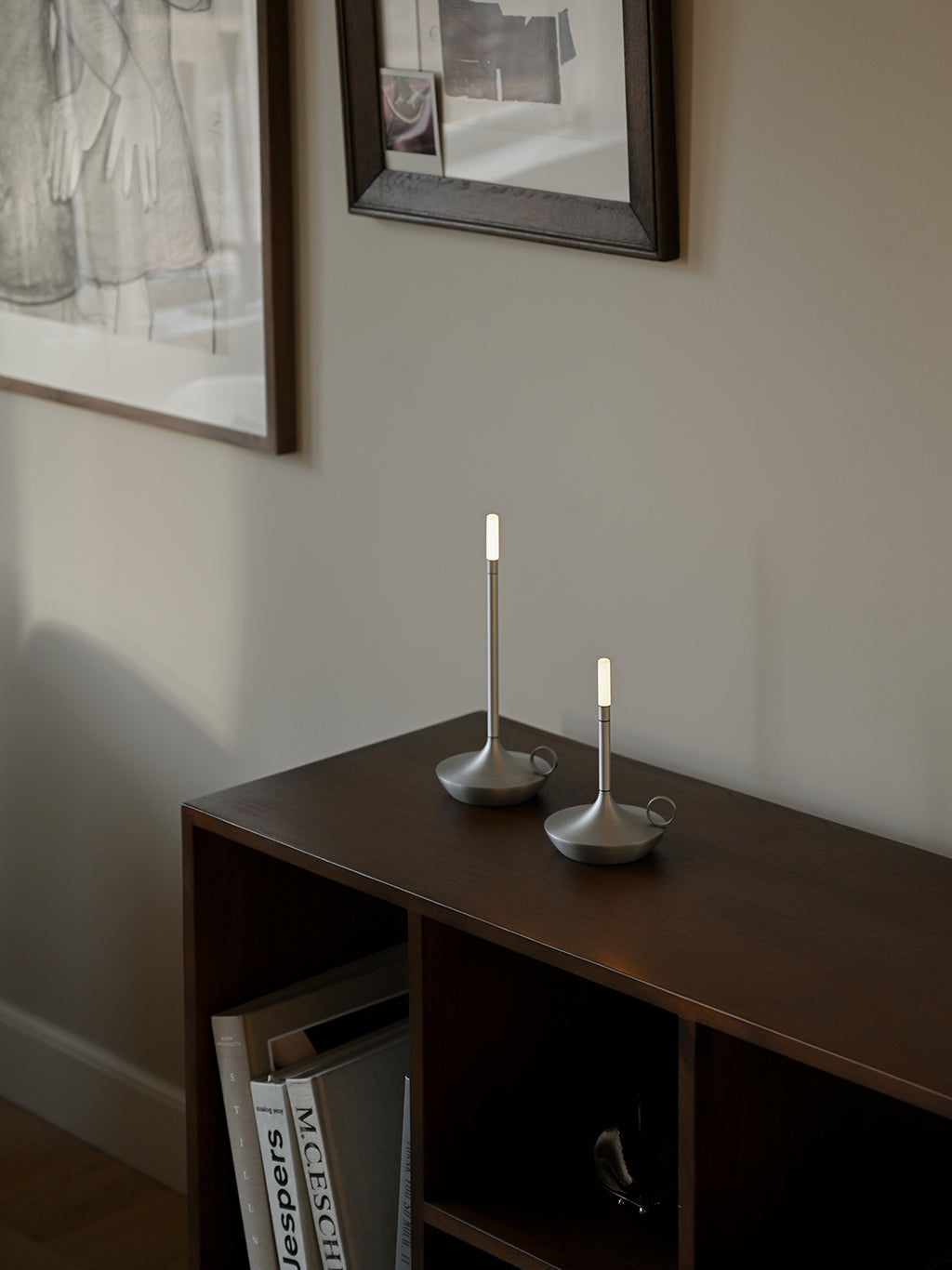 Wick Table Lamp Small Aluminium, Graypants