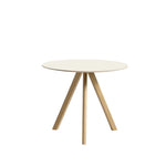 CPH20 Round Table Oak With Off White Linoleum Top 90 cm, HAY