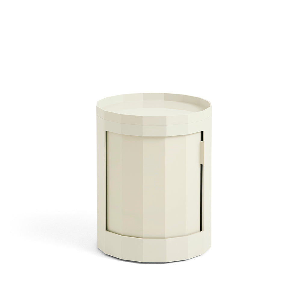 Facet Cabinet Low Eggshell, HAY