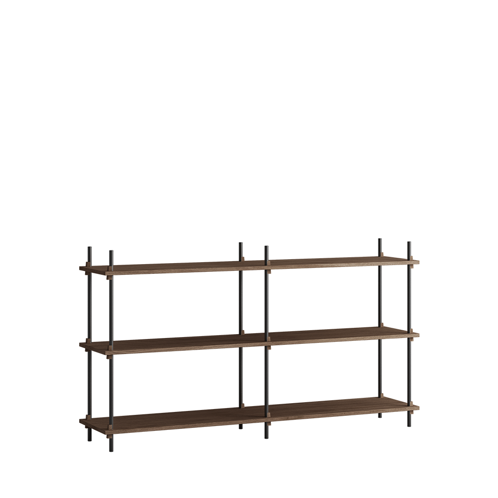 Moebe Shelving System S.85.2.B Dark Oak, Moebe