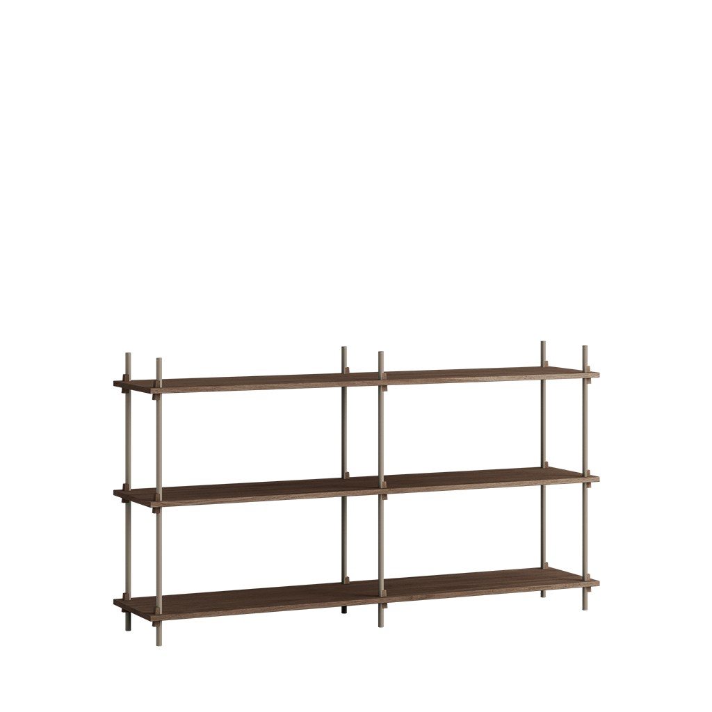 Moebe Shelving System S.85.2.B Dark Oak, Moebe