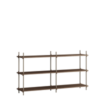 Moebe Shelving System S.85.2.B Dark Oak, Moebe