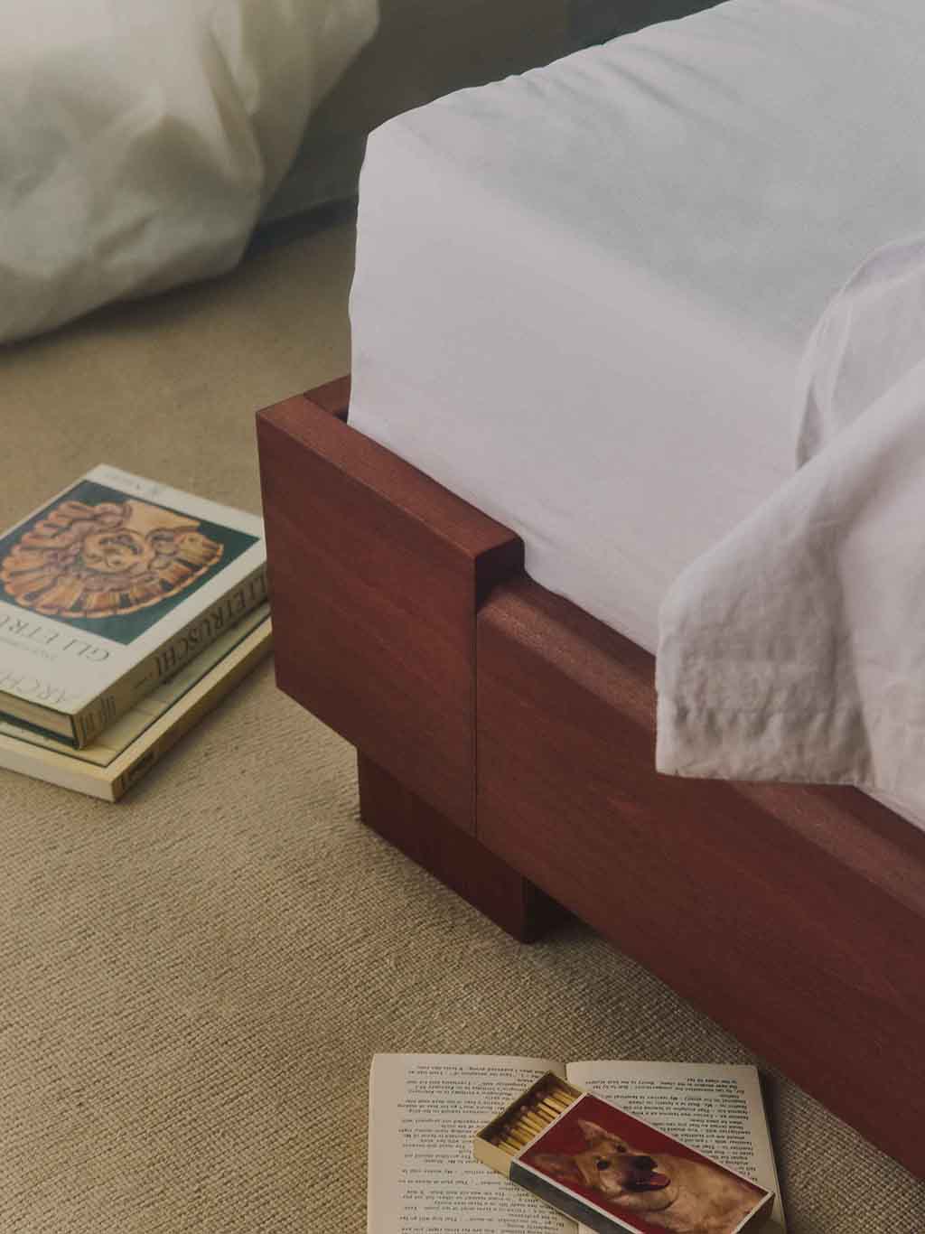 Cubico Bed Frame Dark Amber, RYE