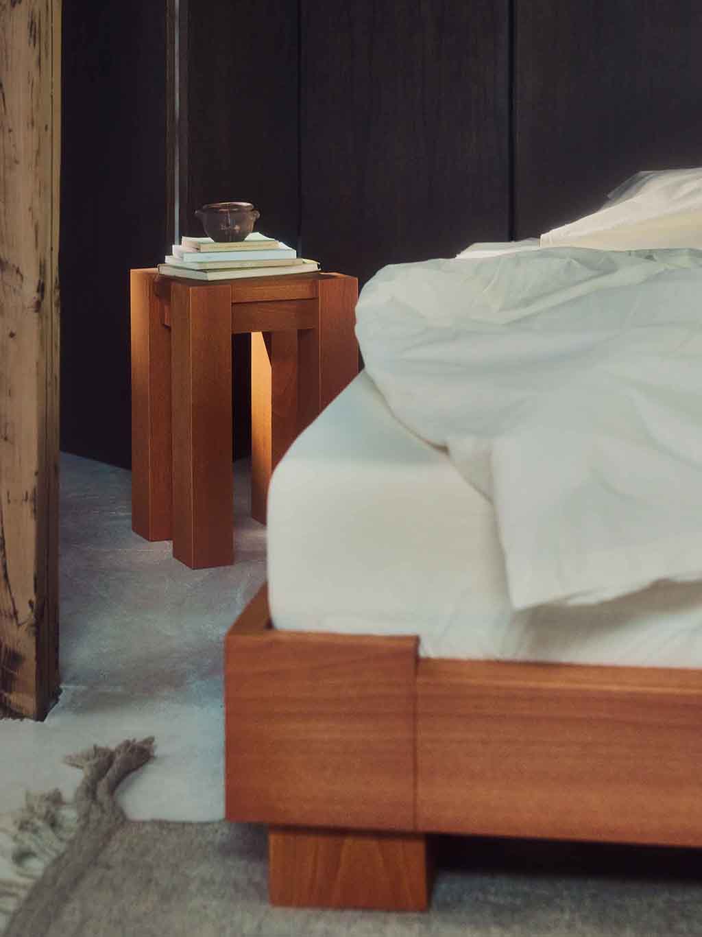 Cubico Bed Frame Light Amber, RYE
