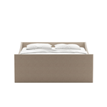Curved Bed Frame Dark Beige, RYE