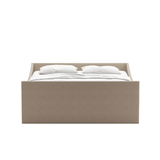Curved Bed Frame Dark Beige, RYE