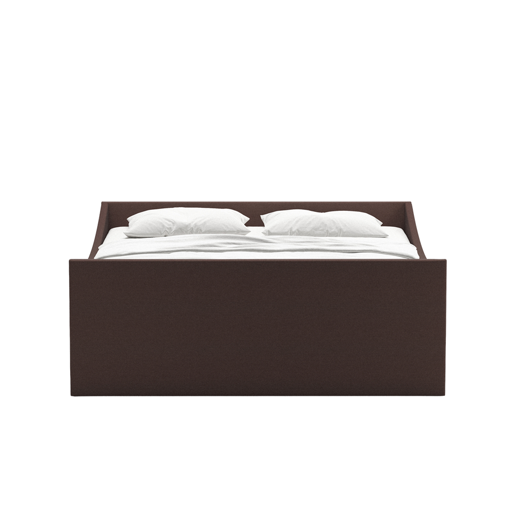Curved Bed Frame Dark Brown, RYE