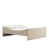 Curved Bed Frame Light Beige, RYE