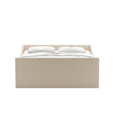 Curved Bed Frame Light Beige, RYE