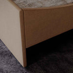 Curved Bed Frame Light Beige, RYE