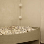 Curved Bed Frame Light Beige, RYE