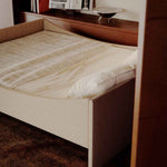 Curved Bed Frame Light Beige, RYE